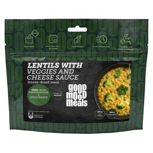 Good Mood Meals Freeze-Dried Lentils With Veggies And Cheese Sauce