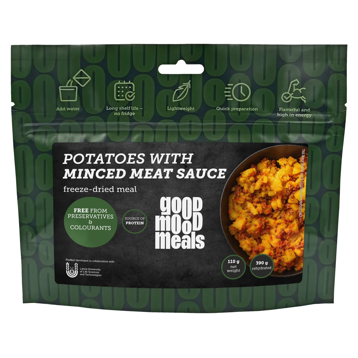 Good Mood Meals Freeze-Dried Potatoes With Minced Meat Sauce