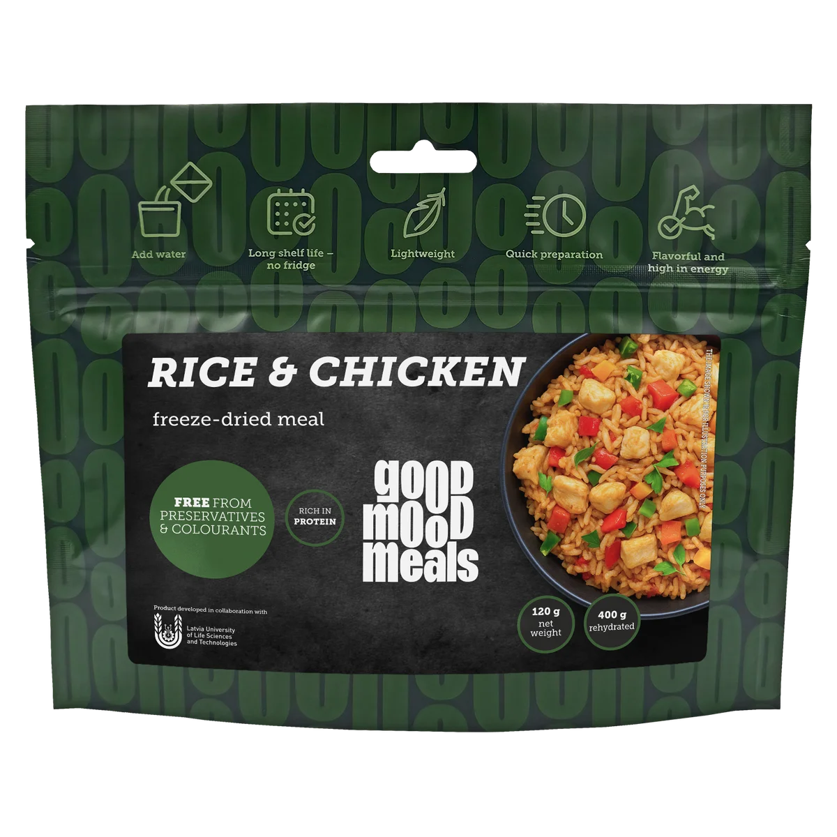 Good Mood Meals Freeze-Dried Rice And Chicken