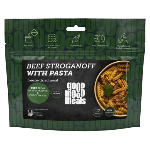 Good Mood Meals Freeze-Dried Beef Stroganoff With Pasta